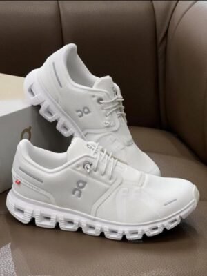 On Cloud Running 5 All White Men Shoes