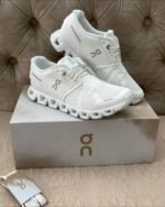 On Cloud Running 5 All White Men Shoes