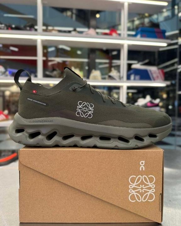 On x Loewe Cloud X Loewe Olive Men Shoes 1 On x Loewe Cloud X Loewe Olive Men Shoes