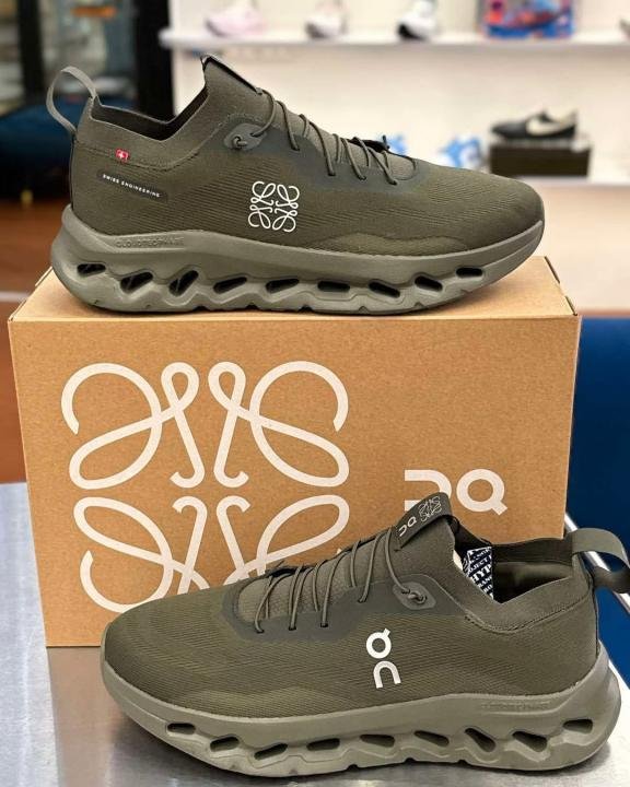 On x Loewe Cloud X Loewe Olive Men Shoes 3 On x Loewe Cloud X Loewe Olive Men Shoes