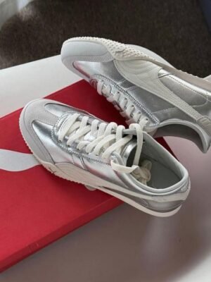 Puma Bella UT Leather White Silver Women Sneakers