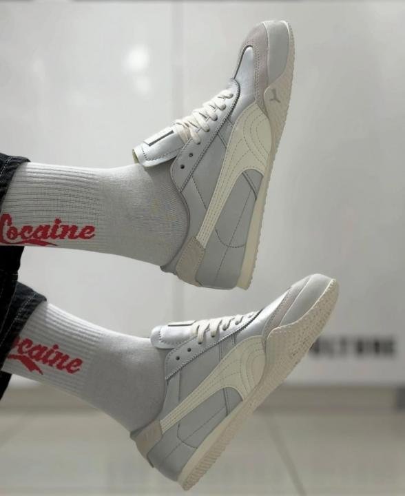 Puma Bella UT Leather White Silver Women Sneakers 3 Puma Bella UT Leather White Silver Women Sneakers