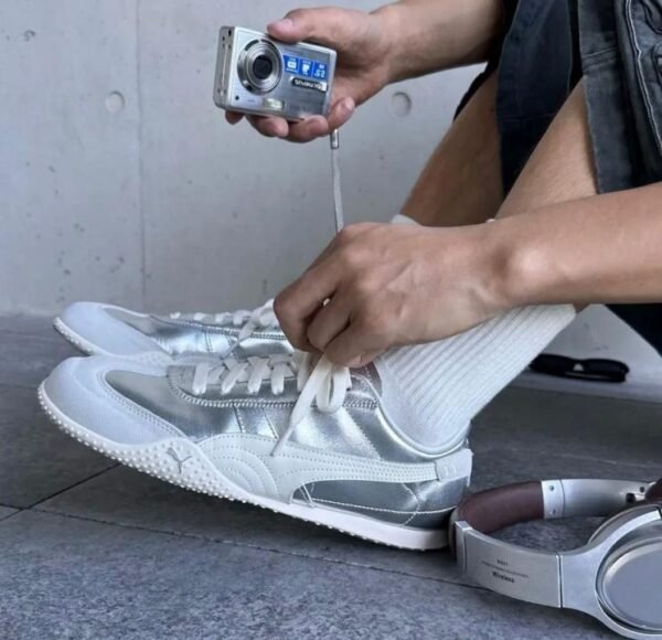 Puma Bella UT Leather White Silver Women Sneakers 2 Puma Bella UT Leather White Silver Women Sneakers
