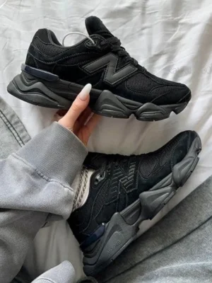 Imported New Balance 9060 Full Black Shoes For Men (BSF1072)