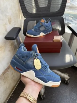 Levis X Nike Air Jordan 4 Denim Shoes For Men (HS220)
