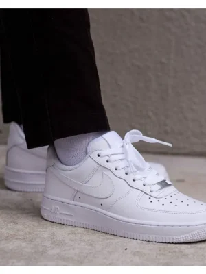 Nike Air Force 1 White Pure Leather Shoes For Men (BOT1865) (Copy)