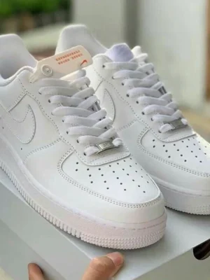 Nike Air Force 1 White Pure Leather Shoes For Men (BOT1865) (Copy)