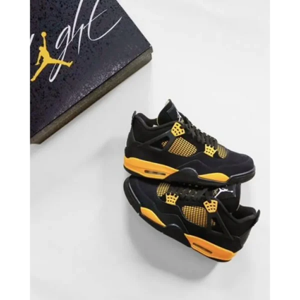 NIke Air Jordan 4 Yellow Thunder Shoes For Men (HS218)