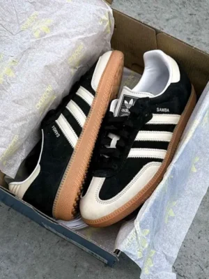 Premium Adidas Samba Core Black Wonder White Shoes For Men (FT1133)