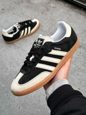 Premium Adidas Samba Core Black Wonder White Shoes For Men (FT1133)