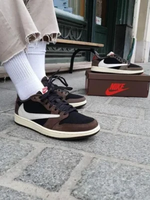 Premium Air Jordan 1 Low X Travis Scott Dark Mocha Shoes For Men (SL613)