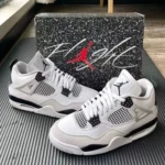 Premium Air Jordan 4 Military Black Shoes For Men (CSO1856)