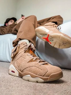 Premium Air Jordan Retro 6 British Khakhi Shoes For Men (SL715)