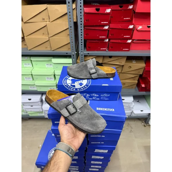 Premium Birkenstock Boston Suede Grey For Men (LAB1675) 4 Premium Birkenstock Boston Suede Grey For Men (LAB1675)