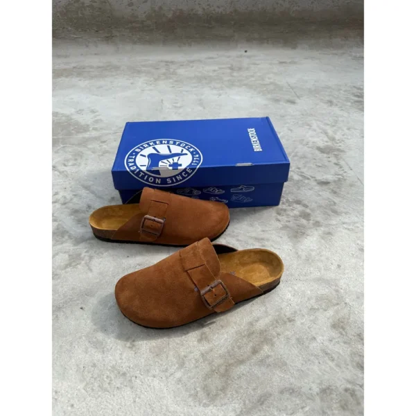 Premium Birkenstock Boston Suede Tan For Men (LAB1676) 1 Premium Birkenstock Boston Suede Tan For Men (LAB1676)