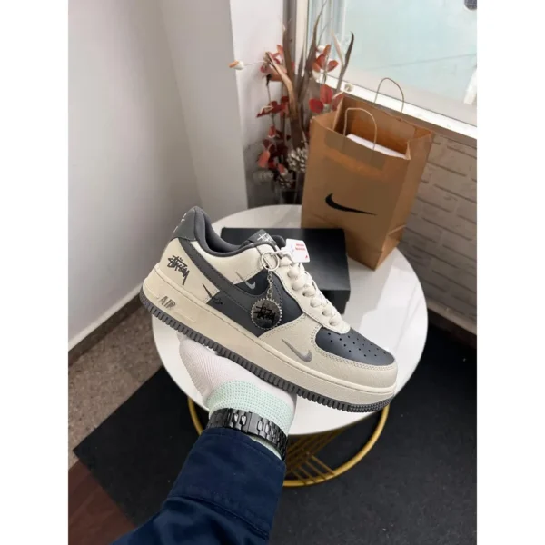 Premium Nike Air Force 1 Low X Stussy Grey White Shoes For Men (CSO1880) 2 Premium Nike Air Force 1 Low X Stussy Grey White Shoes For Men (CSO1880)