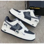 Premium Nike Air Force 1 Low X Stussy Grey White Shoes For Men (CSO1880)