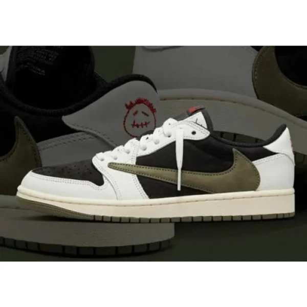 Premium Nike Air Jordan 1 Low X Travis Scott Olive Shoes For Men (SUP5073) 1 Premium Nike Air Jordan 1 Low X Travis Scott Olive Shoes For Men (SUP5073)