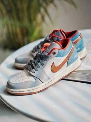 Premium Nike Air Jordan Retro 1 Low Repaired Denim Shoes For Men (SL625)