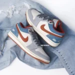 Premium Nike Air Jordan Retro 1 Low Repaired Denim Shoes For Men (SL625)