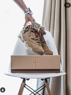 Premium Nike Air Jordan Retro 6 X Travis Scott Shoes For Men (FT432)