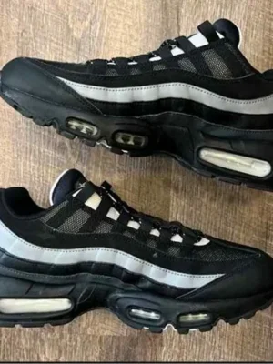 Premium Nike Air Max 95 Essential Black Smoke Grey Shoes For Men (FT1200)