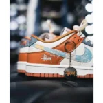 Premium Nike Sb Dunk Stussy Grey Orange Shoes For Men (FT1204)