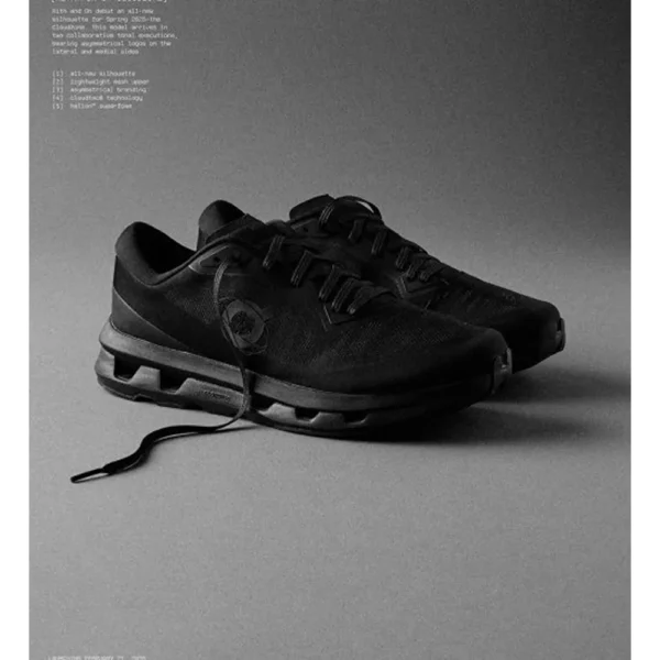 Premium On Running X Kith Cloudzone Triple Black Shoes For Men (BSF1007) 2 Premium On Running X Kith Cloudzone Triple Black Shoes For Men (BSF1007)