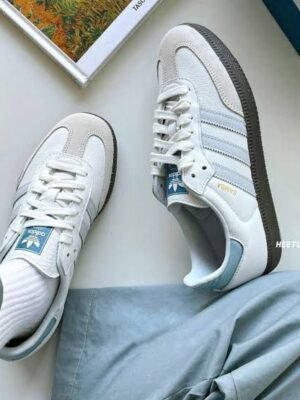 Adidas Samba Shoe For Men (Light Sky Blue)