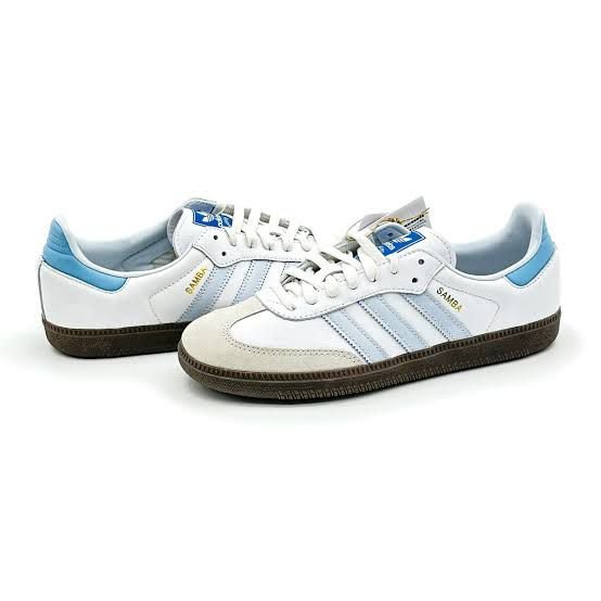 Adidas Samba Shoe For Men (Light Sky Blue)