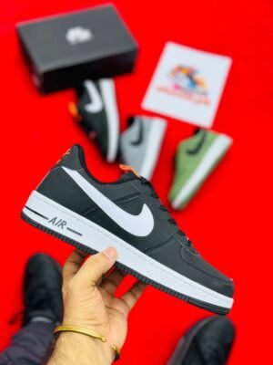 Nike Air Force Original Black With White Sole For Men